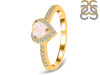 Rose Quartz & White Topaz Ring RSQ-RR-423.