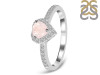 Rose Quartz & White Topaz Ring RSQ-RR-423.