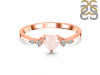 Rose Quartz & White Topaz Ring RSQ-RR-424.