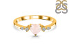 Rose Quartz & White Topaz Ring RSQ-RR-424.