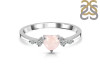 Rose Quartz & White Topaz Ring RSQ-RR-424.
