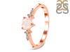 Rose Quartz & White Topaz Ring RSQ-RR-424.