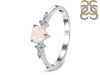 Rose Quartz & White Topaz Ring RSQ-RR-424.
