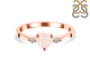 Rose Quartz & White Topaz Ring RSQ-RR-425.