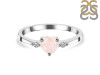 Rose Quartz & White Topaz Ring RSQ-RR-425.