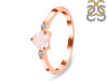Rose Quartz & White Topaz Ring RSQ-RR-425.