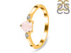 Rose Quartz & White Topaz Ring RSQ-RR-425.
