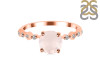 Rose Quartz & White Topaz Ring RSQ-RR-426.