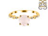 Rose Quartz & White Topaz Ring RSQ-RR-426.