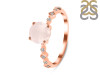 Rose Quartz & White Topaz Ring RSQ-RR-426.