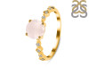 Rose Quartz & White Topaz Ring RSQ-RR-426.