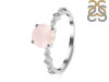 Rose Quartz & White Topaz Ring RSQ-RR-426.
