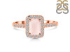 Rose Quartz & White Topaz Ring RSQ-RR-432.
