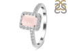 Rose Quartz & White Topaz Ring RSQ-RR-432.