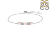Rose Quartz & White Topaz Bracelet RSQ-RDB-147.