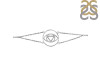 Brow Chakra Plain Silver Bracelet PS-RDB-3.