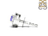 Tanzanite & White Topaz Stud Earring TZN-RDE-984.