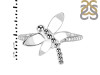 Plain Silver Dragonfly Ring PS-RDR-689.