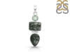 Seraphinite/Green Amethyst Pendant-2SP SER-1-261