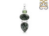 Seraphinite/Green Amethyst Pendant-2SP SER-1-262