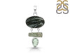 Seraphinite/Green Amethyst/Green Kunzite Pendant-2SP SER-1-272