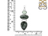 Seraphinite/Green Amethyst Pendant-2SP SER-1-277