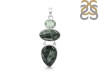 Seraphinite/Green Amethyst Pendant-2SP SER-1-277