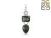 Seraphinite/Green Amethyst Pendant-2SP SER-1-282