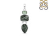 Seraphinite/Green Amethyst Pendant-2SP SER-1-284