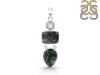 Seraphinite/Green Amethyst Pendant-2SP SER-1-286