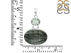 Seraphinite/Green Amethyst Pendant-2SP SER-1-292