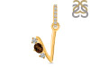 Smoky & White Topaz Alphabet V Pendant SMY-RDA-100.