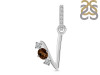 Smoky & White Topaz Alphabet V Pendant SMY-RDA-100.