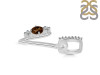 Smoky & White Topaz Alphabet V Pendant SMY-RDA-100.