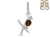 Smoky & White Topaz Alphabet X Pendant SMY-RDA-102.