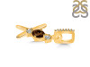 Smoky & White Topaz Alphabet X Pendant SMY-RDA-102.