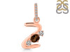 Smoky & White Topaz Alphabet Z Pendant SMY-RDA-104.