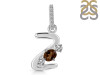 Smoky & White Topaz Alphabet Z Pendant SMY-RDA-104.