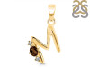 Smoky & White Topaz Alphabet M Pendant SMY-RDA-13.