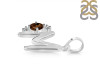 Smoky & White Topaz Alphabet M Pendant SMY-RDA-13.