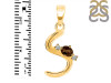 Smoky & White Topaz Alphabet S Pendant SMY-RDA-19.