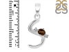 Smoky & White Topaz Alphabet S Pendant SMY-RDA-19.