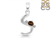 Smoky & White Topaz Alphabet S Pendant SMY-RDA-19.