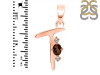 Smoky & White Topaz Alphabet T Pendant SMY-RDA-20.