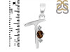 Smoky & White Topaz Alphabet T Pendant SMY-RDA-20.