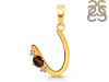 Smoky & White Topaz Alphabet U Pendant SMY-RDA-21.