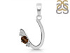 Smoky & White Topaz Alphabet U Pendant SMY-RDA-21.