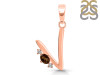 Smoky & White Topaz Alphabet V Pendant SMY-RDA-22.