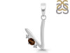 Smoky & White Topaz Alphabet V Pendant SMY-RDA-22.