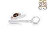 Smoky & White Topaz Alphabet V Pendant SMY-RDA-22.